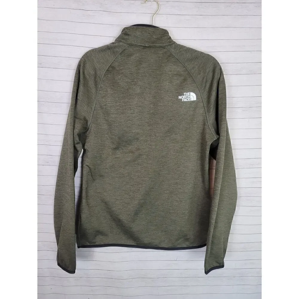 The North Face Canyonland 1/2 Zip Fleece Jacket in Taupe Green Heather, sz Small